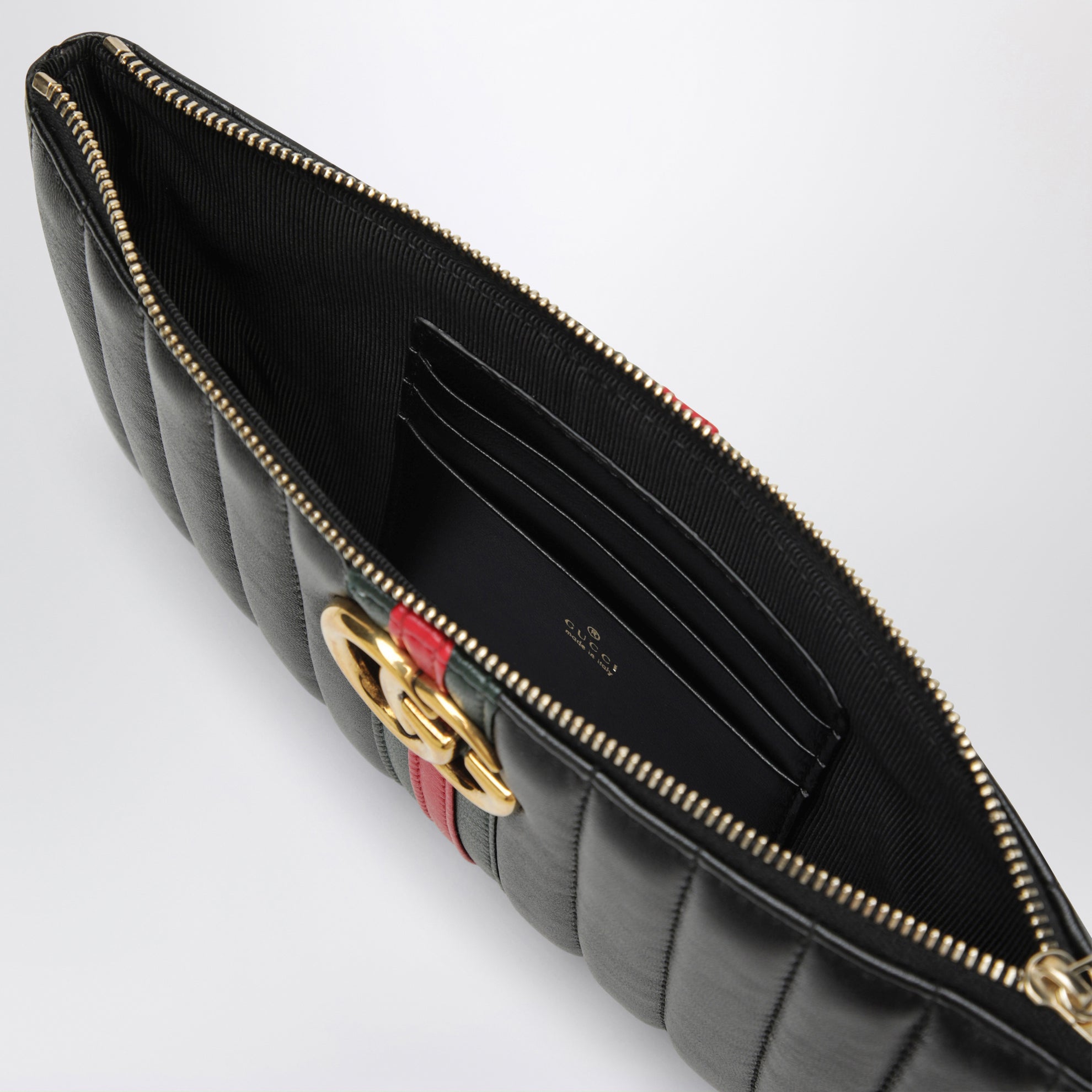 Black GG Marmont leather pouch