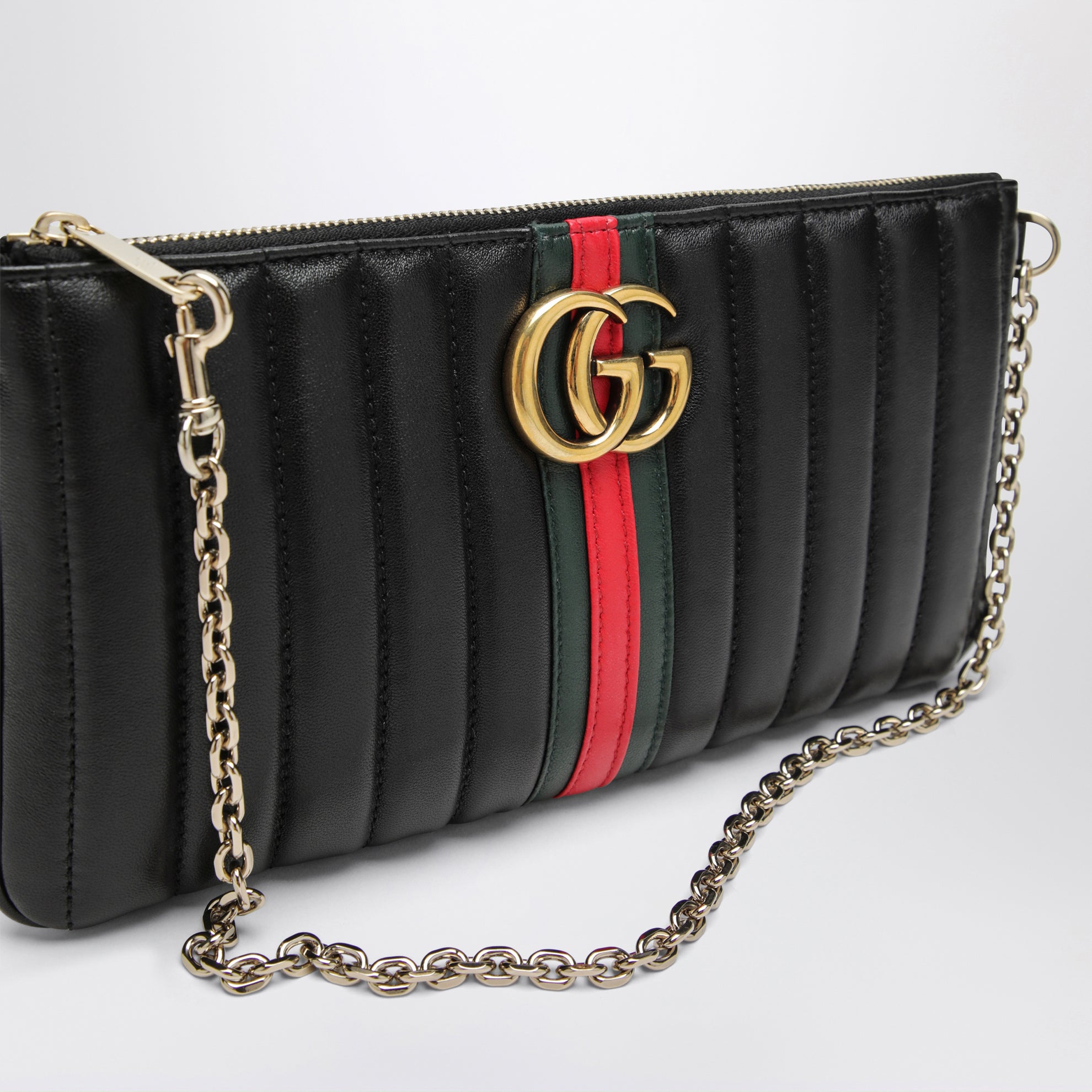 Black GG Marmont leather pouch
