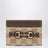 Horsebit card holder in GG fabric in beige/brown