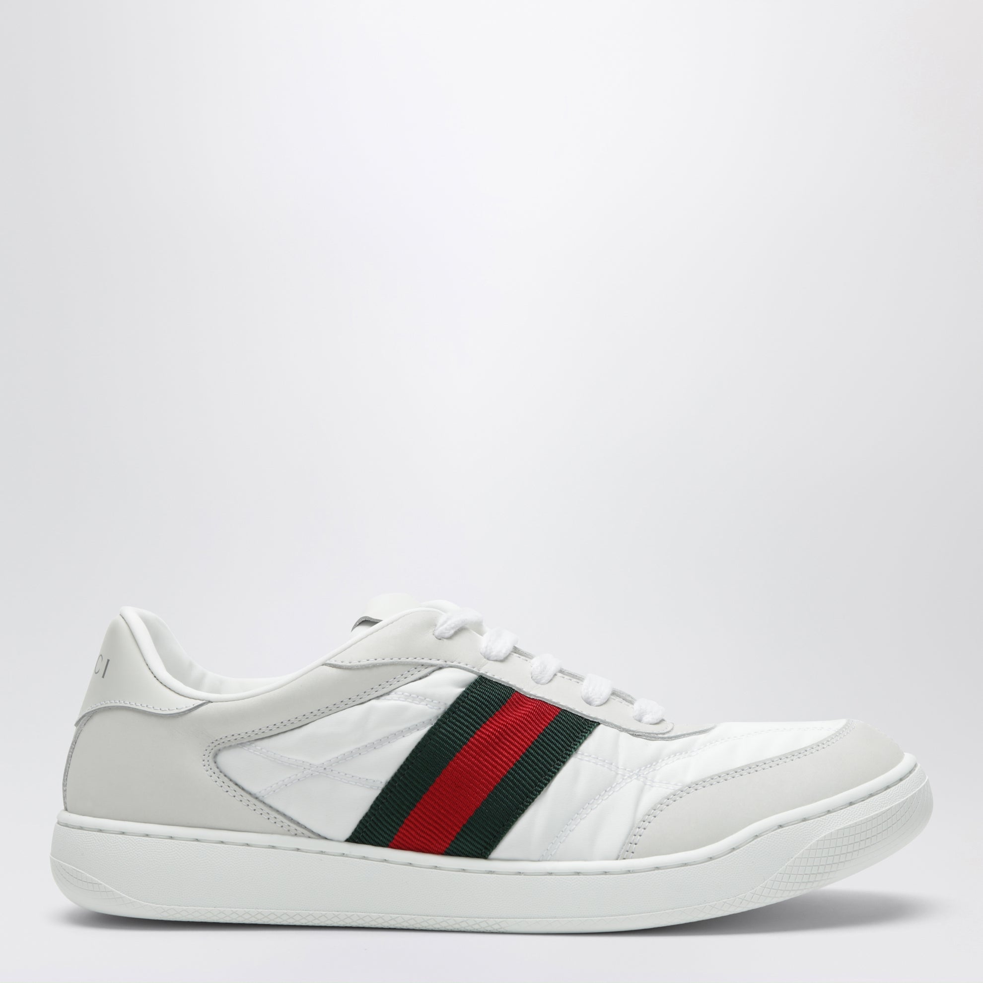 Sneaker Screener bianca in nylon e pelle