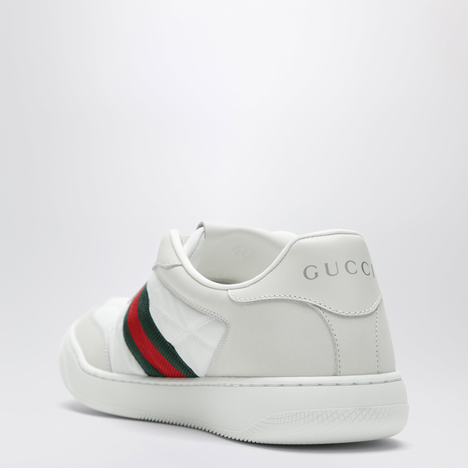 Sneaker Screener bianca in nylon e pelle