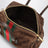 Braune Boston Tasche aus perforiertem Veloursleder mit GG-Logo