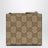 Beige sand wallet with multicoloured compartments