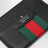 Portafoglio bi-fold Web Trademark nero in pelle