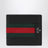 Black Web Trademark bi-fold card holder in leather