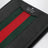Black Web Trademark bi-fold card holder in leather
