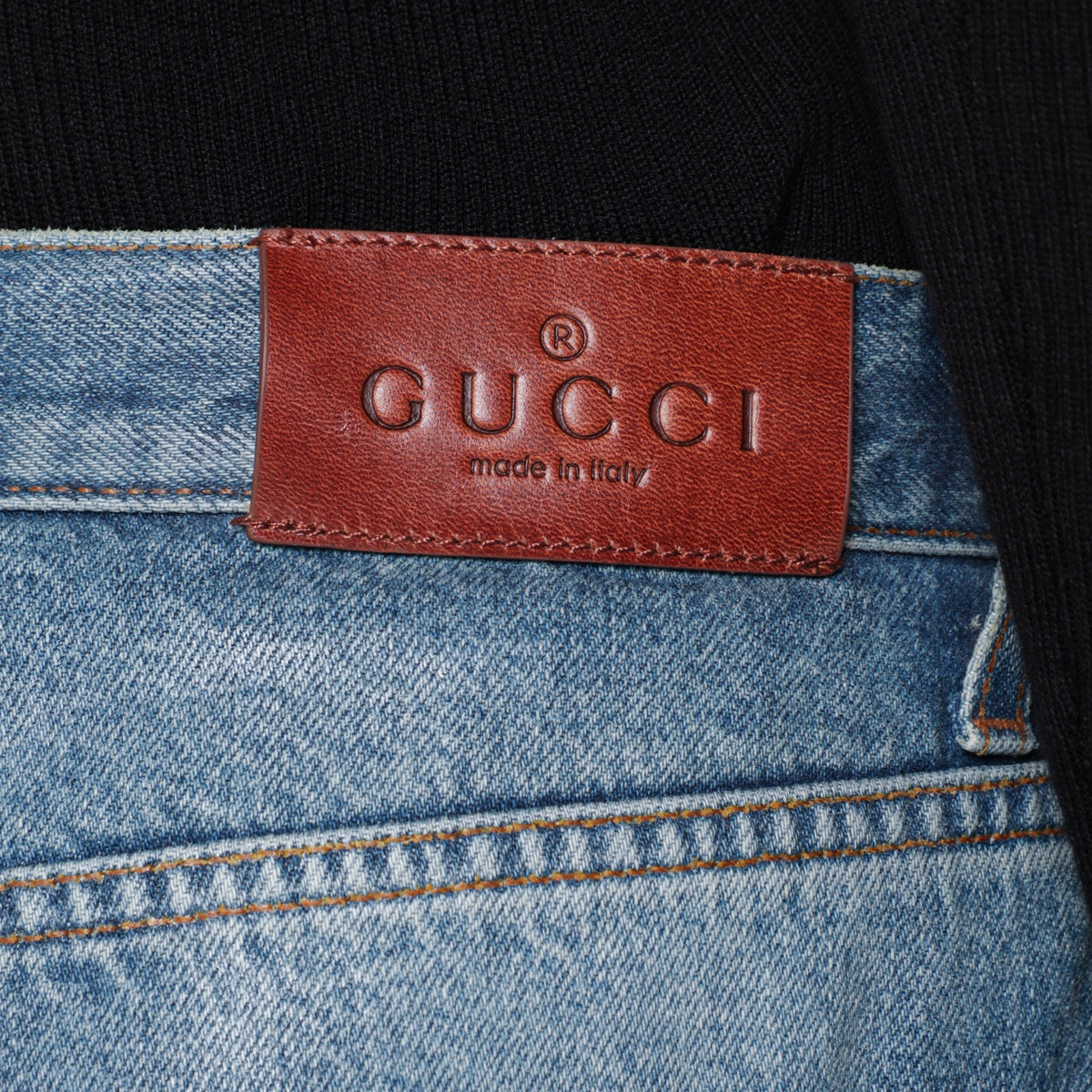 Cotton denim trousers with soft coating