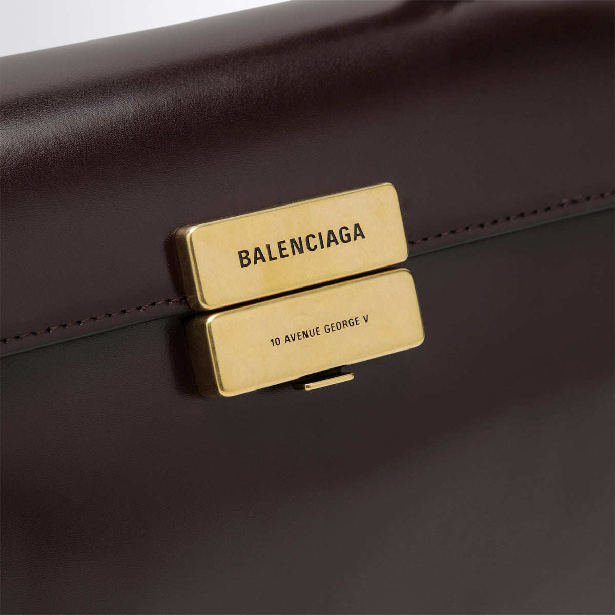 Borsa a mano Hourglass Avenue piccola color prugna