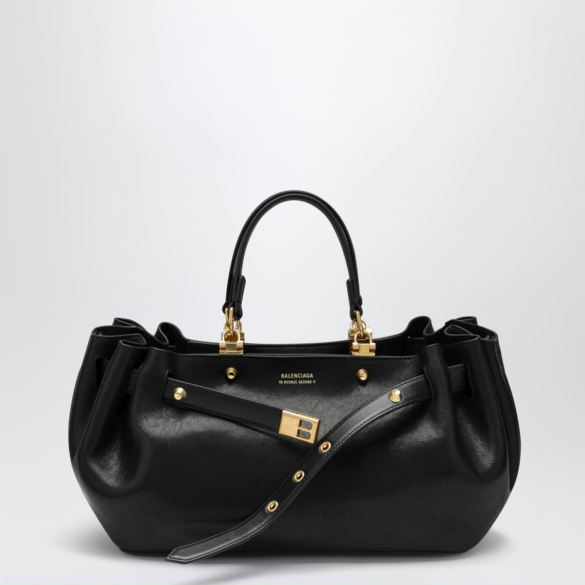 Borsa Le City nera in pelle