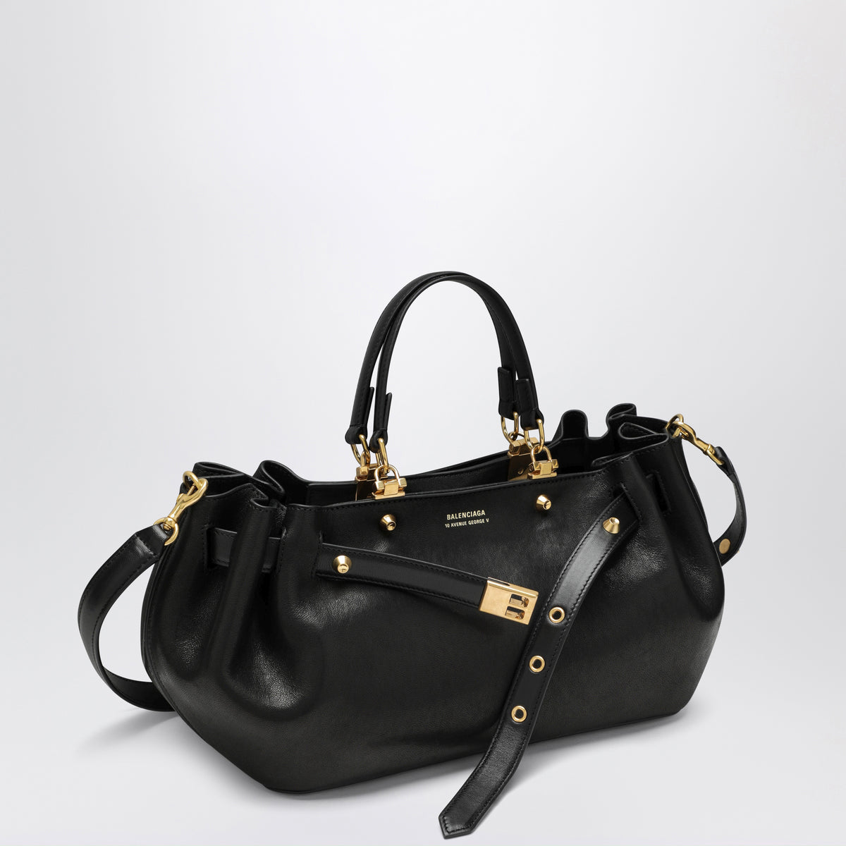 Borsa Le City nera in pelle