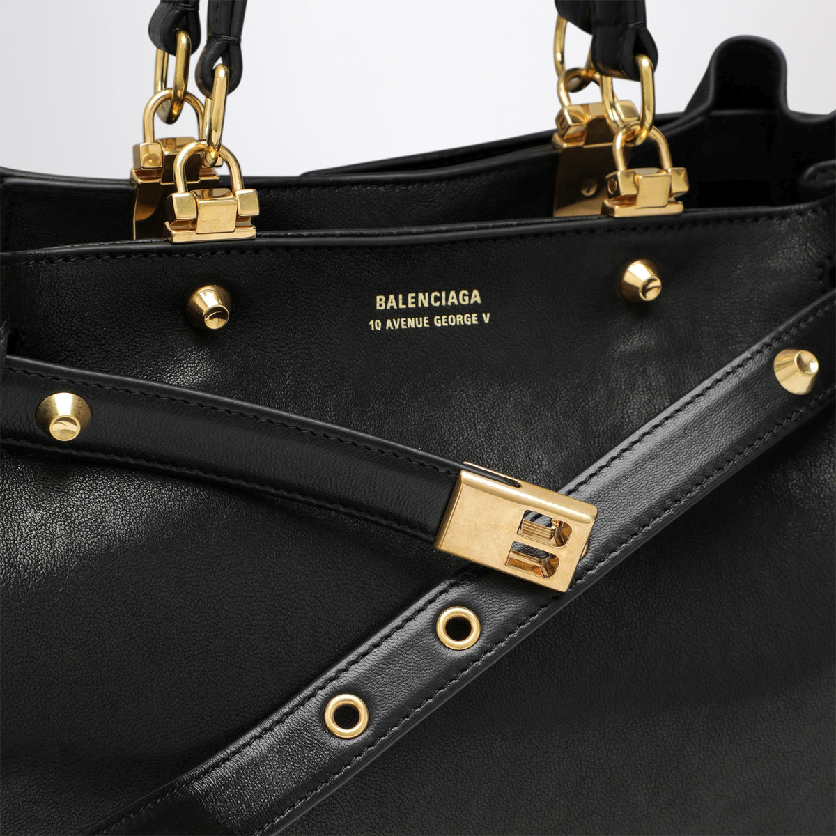 Borsa Le City nera in pelle