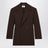 Braun/beige doppelreihige Nadelstreifenjacke aus melierter Wolle