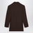 Brown/beige double-breasted pinstriped wool melange jacket