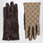 Beige Handschuhe aus GG-Gewebe