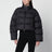 Piumino imbottito cropped con zip nero