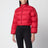 Piumino imbottito cropped con zip rosso