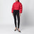 Piumino imbottito cropped con zip rosso