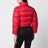 Piumino imbottito cropped con zip rosso