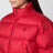 Piumino imbottito cropped con zip rosso