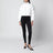 Weiße Cropped-Daunenjacke mit Reißverschluss