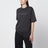 T-shirt col rond noir en jersey de coton
