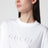 Weißes T-Shirt mit Rundhalsausschnitt aus Baumwolljersey