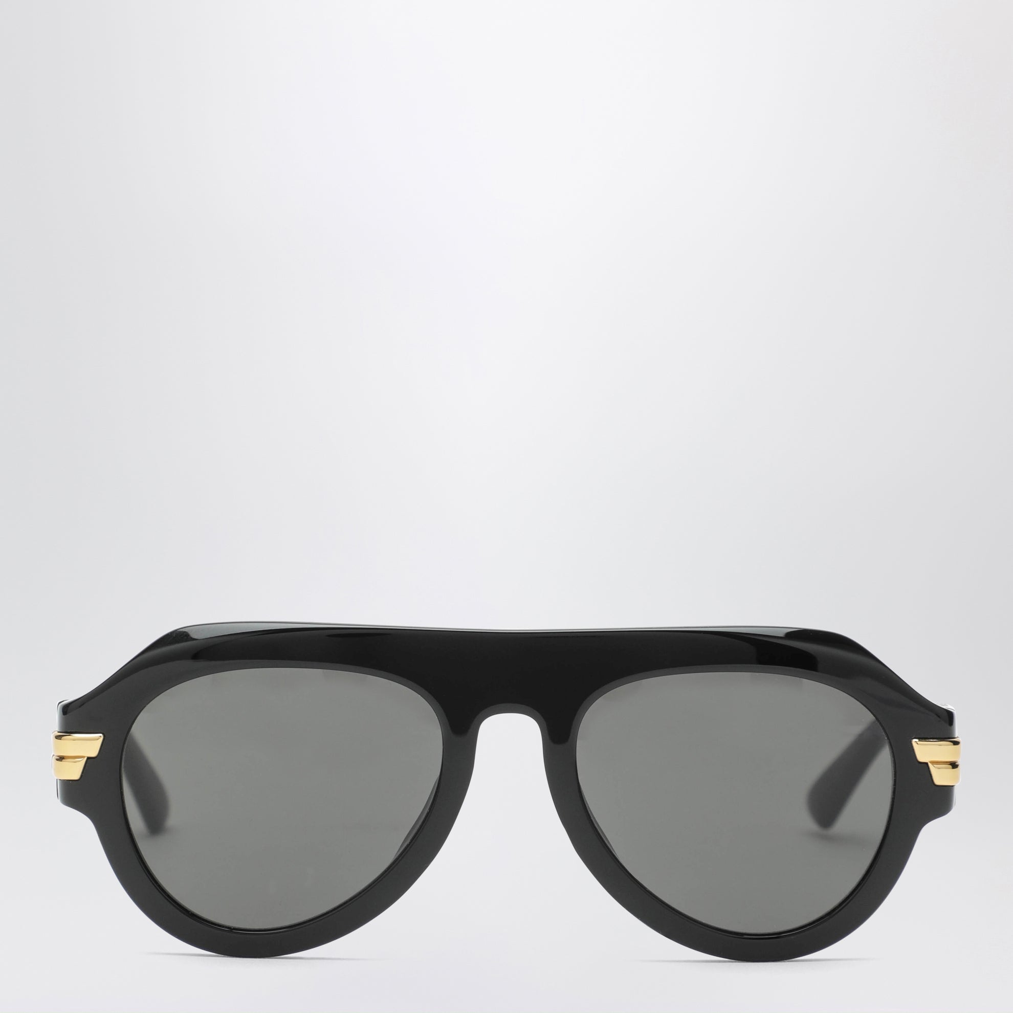 Occhiali da sole aviator neri in acetato