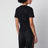 Black technical cotton jersey T-shirt