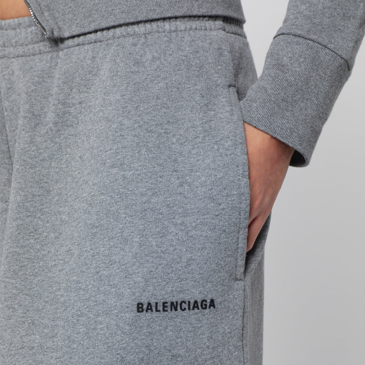 Pantalon jogging oversize gris en coton