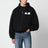 Felpa con zip nera in cotone