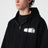 Felpa con zip nera in cotone