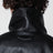 Lederjacke mit Logo in Schwarz