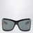 Schwarze Sonnenbrille mit Zebramuster an den Bügeln
