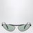 Lunettes de soleil ovales noires/vertes en acétate
