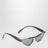 Lunettes de soleil ovales noires/vertes en acétate