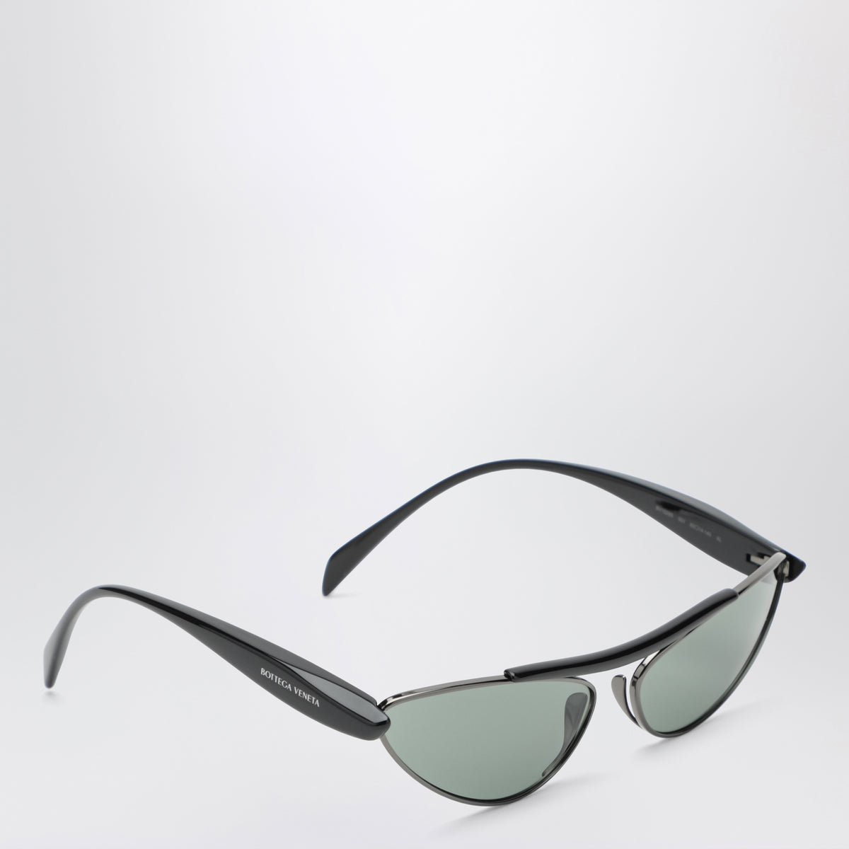 Lunettes de soleil ovales noires/vertes en acétate