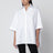Camicia oversize bianca in popeline di cotone