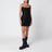 Abito bustier mini nero in misto lana e seta