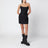 Abito bustier mini nero in misto lana e seta