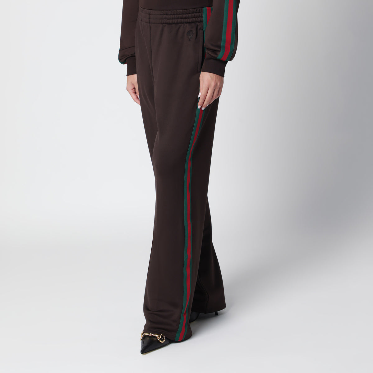 Pantalone leisure in jersey di cotone Deep Chocolate 
