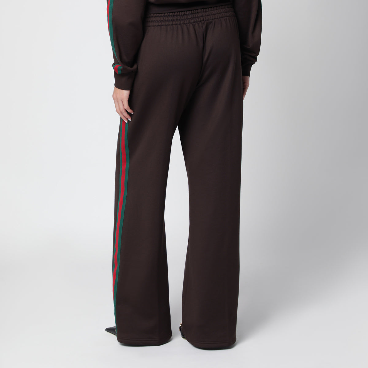 Pantalone leisure in jersey di cotone Deep Chocolate 