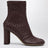 Dark brown Cherry ankle boots in Intrecciato nappa leather