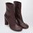 Dark brown Cherry ankle boots in Intrecciato nappa leather