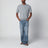 Grey cotton crew-neck T-shirt