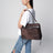 Large brown suede Amazona 180 bag