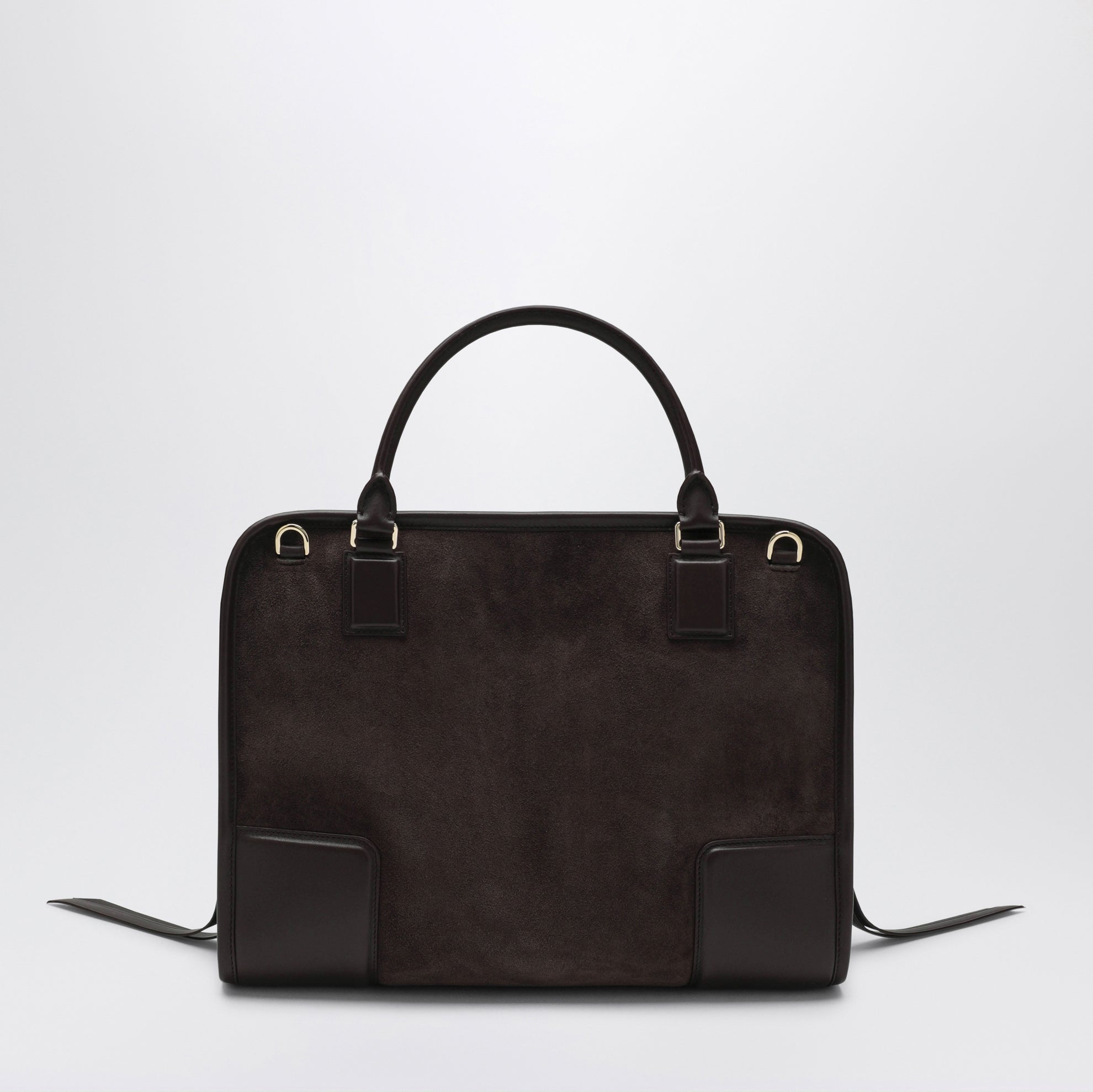 Large brown suede Amazona 180 bag