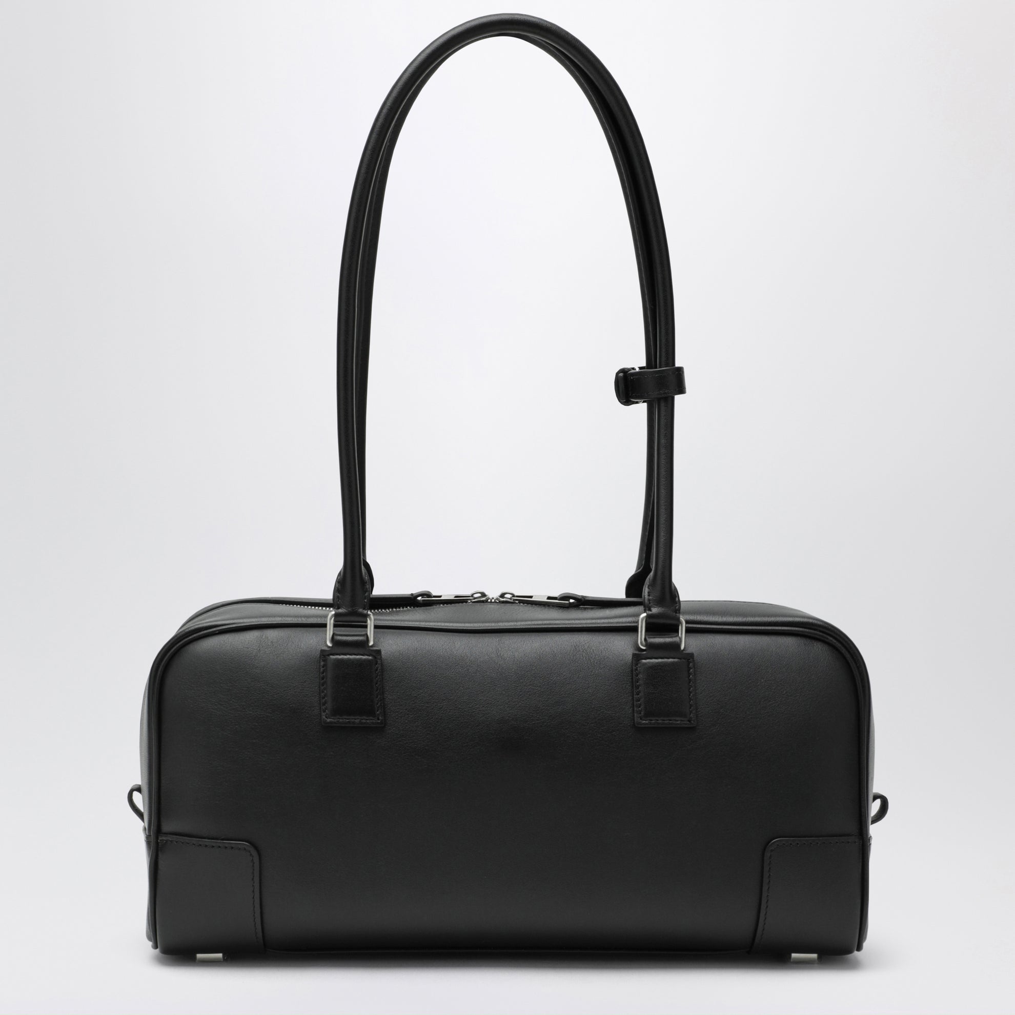 Borsa Amazona 31 Cropped in pelle lucida nera