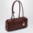 Tasche Amazona 31 Cropped aus mahagonibraunem Glanzleder
