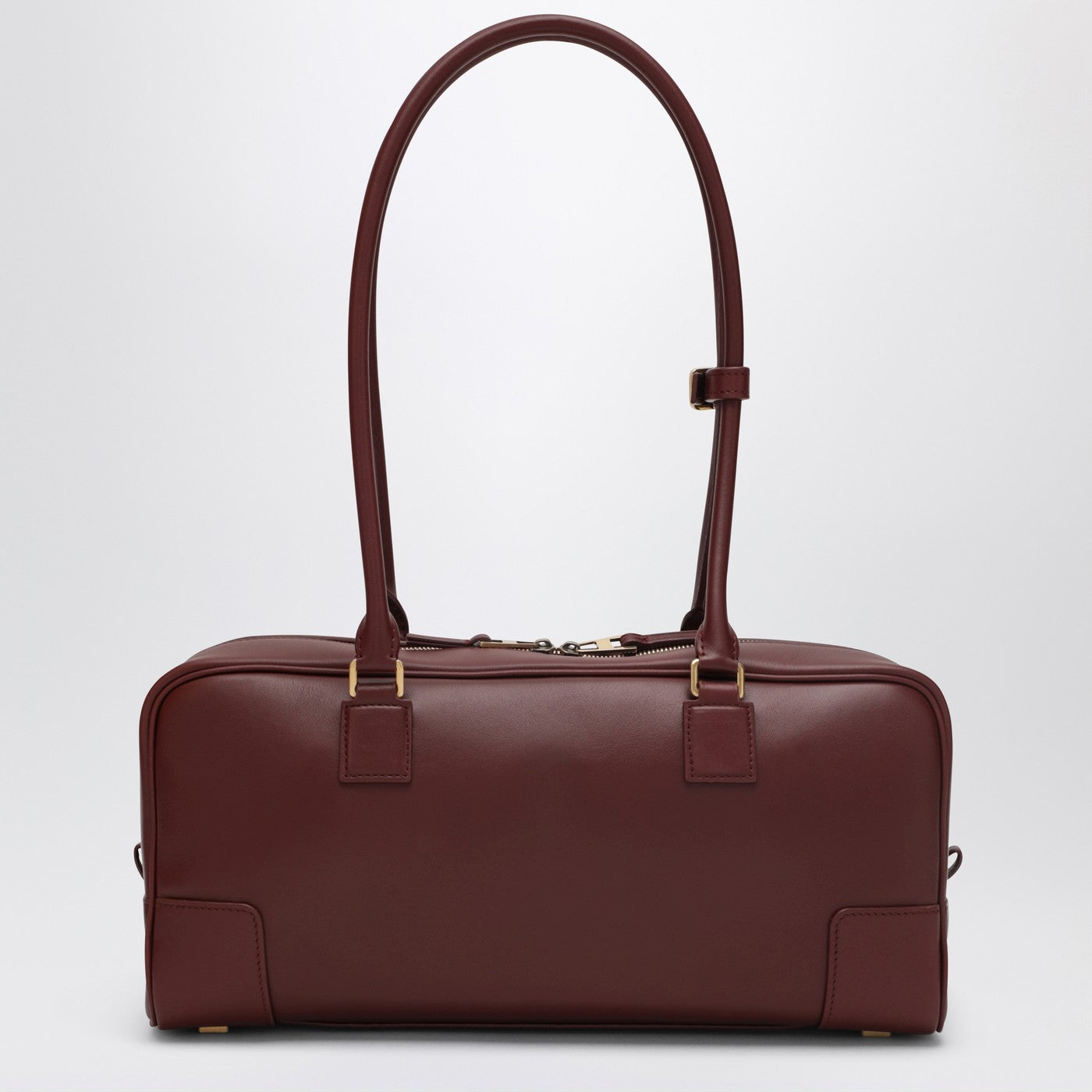 Tasche Amazona 31 Cropped aus mahagonibraunem Glanzleder