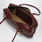 Tasche Amazona 31 Cropped aus mahagonibraunem Glanzleder
